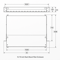 Boîtier fibre optique 1U pour montage en rack 24 fibres, 12 adaptateurs duplex LC/UPC, pigtail monomode, plateau de raccordement coulissant, panneau de brassage 19 pouces