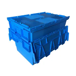 Plastic moving bins with dolly for plastic tote box