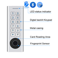IP66 étanche 1ère clé mécanique en métal du monde TTLock panneau de contrôle d'accès contrôleur de porte autonome WiFi intégré 1000