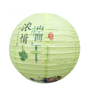 Faroles de Papel Chinos de la <span class=keywords><strong>Serie</strong></span> <span class=keywords><strong>Verde</strong></span>, Adornos Colgantes Tradicionales para la Decoración del Festival del Barco Dragón - Product Image 4