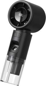 Ventilador de Mano Portátil Recargable USB con Pantalla LED Digital para Exteriores, 2500mAh, con Rociador de Agua para Pestañas y Tanque de Agua - Product Image 2