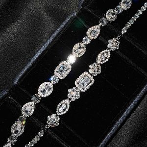 S925 Sterling Silver Plated High Carbon <b>Diamond</b> Bracelet for Women Ins Niche Design Minimalist Cold Style <b>Simulated</b> Moissanite - Product Image 3