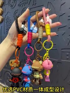 Máscara de ojo de dibujos animados, colgante de oso grande, muñeca, llavero de coche de pareja creativa, llavero de mochila exquisito, decoración colgante - Product Image 2