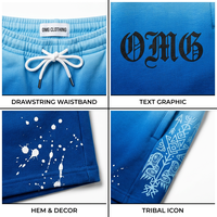 Fabricant de t-shirts lourds personnalisés avec logo OMG CLOTHING, impression de plans de conception technique, tee-shirt streetwear surdimensionné