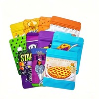 Sachets alimentaires Mylar holographiques personnalisés, mini, de 1 gramme, à fermeture éclair, résistants à l'humidité, à l'épreuve des enfants, pour aliments pour animaux de compagnie