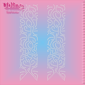 Besi berlian imitasi Hotfix kustom Bling promosi pada desain pita Cheer strip Transfer berlian imitasi untuk busur - Product Image 1