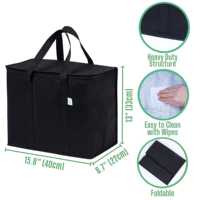 Sac isotherme pliable personnalisé avec logo, 20L, écologique, réutilisable, pour repas et préparation alimentaire, motif lettres