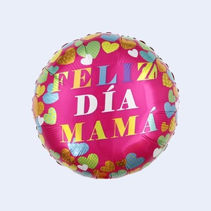 Palloncino in Foil a Forma di Cuore 45cm con Stampa Digitale Floreale Rosa per Decorazioni Festa della Mamma - Product Image 2