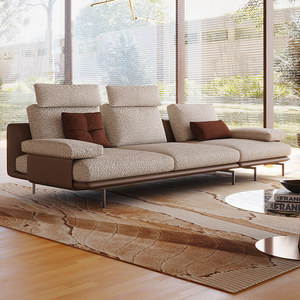 Canapé simple en tissu de luxe léger de style nordique moderne |   <span class=keywords><strong>Fauteuil</strong></span> multifonctionnel à dossier haut et accoudoirs mobiles pour petits appartements - Product Image 2