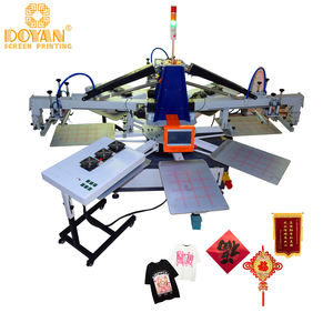 Doyan 5 colores 12 estaciones serigrafía automática maquinaria <span class=keywords><strong>pulpo</strong></span> placa de metal máquina de serigrafía rotativa para la <span class=keywords><strong>venta</strong></span> - Product Image 5
