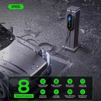 DIBOEV Nouveau chargeur EV portable 7KW Niveau 3 DC 3 phases 32A Wi-Fi APP GBT Combo CCS Combo Station de recharge mobile EVSE Écran LCD 4,3 pouces