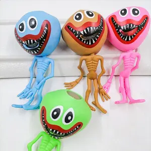 2023 Neuheiten Stress Ball Stress abbauen Squeeze Ball Squishy Ball Zappeln Spielzeug Monster Heads Toys Lustiges Gesicht Stofftier
