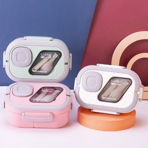 Lancheira Retangular de Alta Qualidade Sem BPA Antivazamento para Crianças para Piquenique e Escola, Utensílios de Mesa, Marmita Bento Infantil - Product Image 6