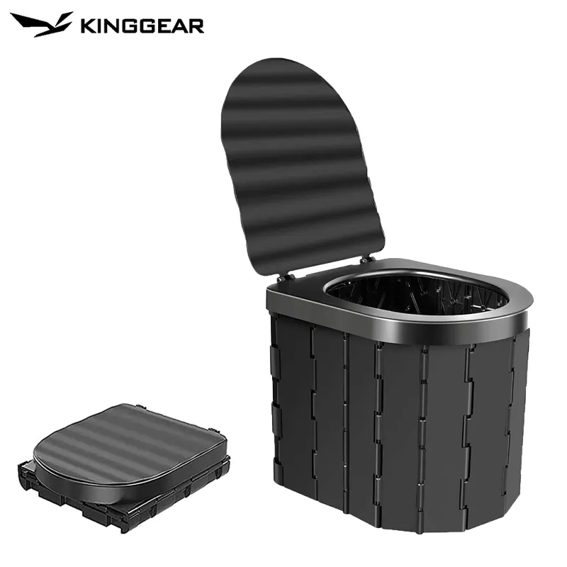 KingGear กระโถนพลาสติกแบบพกพา,กระโถนพลาสติกห้องสุขาสำหรับแค้มปิ้งสามารถซักได้สำหรับใช้กลางแจ้งตั้งแคมป์เดินทาง
