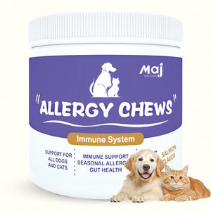 <strong>Dog</strong> Allergy Chews with <strong>Fish</strong> <strong>Oil</strong> &amp; Probiotics - Seasonal Itching Relief, Immune &amp; Skin Support (ODM/OEM) - Product Image 1