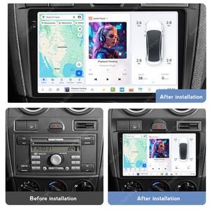 Autoradio MEKEDE DUDU 7 avec WIFI 5G, prise en charge de la navigation sans fil, aide au recul automatique, écran, boîte Canbus, cadre pour Ford Fiesta Mk5 2002-2008 - Product Image 2