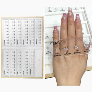 Tableau de comparaison des carats, tableau des tailles de carats de diamants, 5A 7A, ensemble de pierres précieuses en zircone cubique blanche, affichage des pierres précieuses, sélecteur de CZ - Product Image 3