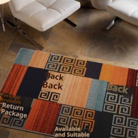 Tapis de sol minimaliste tissé à la machine pour salon, tapis de porte, tapis de table basse, tapis en pure laine