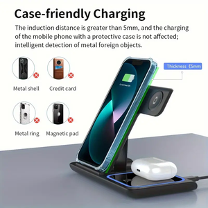 <span class=keywords><strong>Chargeur</strong></span> Rapide Magnétique 3-en-1 <span class=keywords><strong>15W</strong></span> pour iPhone, <span class=keywords><strong>Chargeur</strong></span> <span class=keywords><strong>Sans</strong></span> <span class=keywords><strong>Fil</strong></span> pour iPhone 15 14 13 Pro Max, Montre et Casque, Compatibilité <span class=keywords><strong>Samsung</strong></span> - Product Image 5