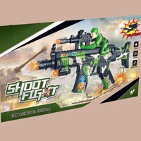 Pistolet spatial jouet électrique KK 36CM, jouet de pistolet lumineux à vibrations; jouet de pistolet à piles avec son léger; meilleur jouet de jeu de tir pour enfant