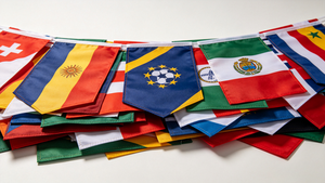 Drapeaux et bannières volants personnalisés en tissu 100% polyester, impression couleur pleine avec logo <span class=keywords><strong>personnalisé</strong></span> pour cadeaux - Product Image 3