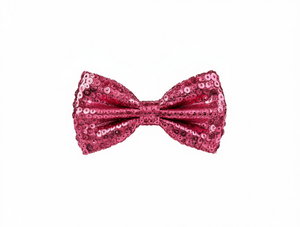 Papillon con Paillettes Rosso Rosa, Accessorio per Feste - Product Image 1