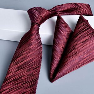 Men's Wine Red <b>Tie</b> New Texture Monochrome Business Professional Dress Casual Style Neck <b>Tie</b> - Product Image 3