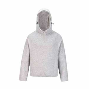 H5550 เสื้อฮู้ดดีไซน์ใหม่ ขายส่ง ผลิตตามสั่ง ผ้าคอตตอนผสม 350 กรัม ซิปครึ่งตัว มีฮู้ดปิดหน้า สไตล์นินจา สำหรับผู้ชาย - Product Image 1