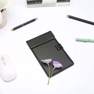 Hot selling PU Leather A4 File Organizer Clip Folder Office Clipboard Meeting Memo <b>Writing</b> Desk <b>Pad</b> for Restaurant Hotel Use - Product Image 1