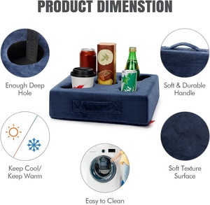 Vassoio Organizer divano letto cuscino portabicchieri in schiuma per auto per telecomando, bevande, snack - Product Image 3