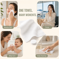 Serviettes Comprimées Jetables Portables Mini Format – Lingettes Magiques Douces pour le Visage, Idéales pour les Voyages, Hôtels et Camping