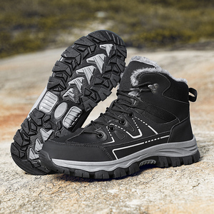 Men's Large Size Outdoor Hiking Boots Casual Sports <b>Shoes</b> with Waterproof and <b>Warm</b> Comfortable for Winter Sports - Product Image 2