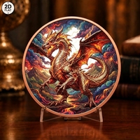 Pièce de collection Dragon de feu en cuivre pur .999 de 1 oz, en cuivre rouge fin, pour la vente en gros