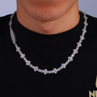 Bracelet Fulsun en laiton plaqué or, entièrement serti de zircons, motif trèfle, fermoir rond, style hip-hop, bijou de poignet tendance