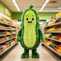 Costume de mascotte Pickle en peluche personnalisé OEM, personnage de dessin animé végétal ambulant, en matériau EVA, unisexe adulte, personnalisation du nom et du logo
