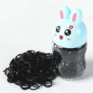 زجاجة أرنب لطيف ربطة شعر مرنة عالية للاستعمال مرة واحدة ملونة وغير ضارة للفتيات والرضع/الأطفال - Product Image 6