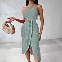 Nouvelle Robe Asymétrique Sans Manches à Col Halter Style Hip-Hop Urbain Printemps/Été 2026 pour Femmes Européennes et Américaines