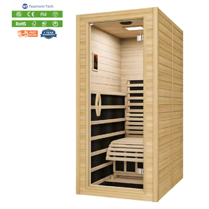 Cabine de sauna infrarouge à spectre complet pour 1 personne, chauffage à lumière rouge, compacte, pour spa et bien-être à domicile - Product Image 1
