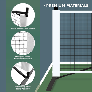 Filet Portable Durable Réglable Filets De Balle De Pickle De 22 Pieds Filet De Pickleball En <span class=keywords><strong>Maille</strong></span> De Pikckleball En Métal Stable - Product Image 4