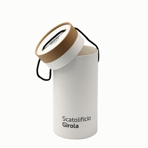 Recyclable Elegant Custom Logo White Cardboard Paper Tube Packaging with Rope for Clothing <b>Garments</b> Pants Shirts Storage - Product Image 6