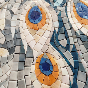 <span class=keywords><strong>Mosaico</strong></span> in <span class=keywords><strong>Vetro</strong></span> Fatto a Mano con Pavone Blu, Dipinto Artistico di Uccelli per Decorazione Murale, Design Personalizzato di Lusso per Casa, Hotel, Villa - Product Image 4