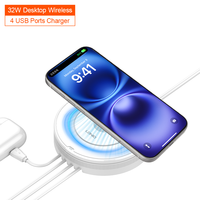 Pengisi Daya Nirkabel LDNIO AW003 OEM ODM 15W Adaptor USB dengan Pengisian Cepat Tipe-C untuk iPhone