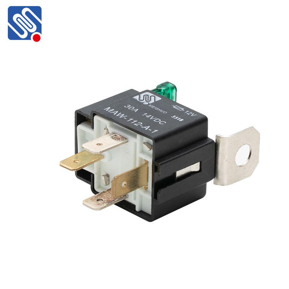 MEISHUO MAW-112-A-1 12V Auto Relay with 30a Fuse 4 Pin Metal Bracket for Car Window