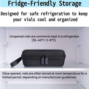 Boîtier de peptide porte-flacon d'insuline 15 fentes, pour flacons de U-100 de 5 à 10ml et boîte de rangement de voyage en peptide pour huiles essentielles - Product Image 3