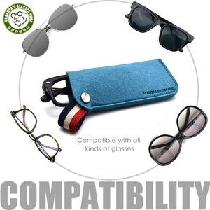 Estuche para <span class=keywords><strong>Gafas</strong></span> <span class=keywords><strong>de</strong></span> Sol <span class=keywords><strong>de</strong></span> Fieltro Suave con Logotipo Personalizado, Diseño Original, Funda Protectora para Lentes <span class=keywords><strong>de</strong></span> Sol - Product Image 3