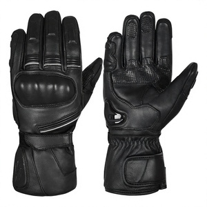 Gants de moto en cuir avec logo personnalisé, gants de course antidérapants à doigts entiers, gants de moto d'hiver pour sports de plein air pour hommes - Product Image 1
