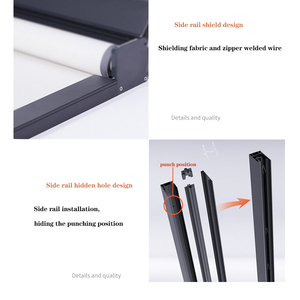 Stardeco خارج PVC يندبروف للماء الظل بمحركات الرأسي الباب حديقة الظل مصراع سستة في الهواء الطلق الحاجب اللفاف - Product Image 4