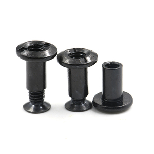 Tornillo Chicago para Cuero con Cabeza Plana Ranurada y Biselada <span class=keywords><strong>de</strong></span> Acero 6A-8C1, Hembra con Orificio Pasante + Macho con Cabeza Phillips CSK - Product Image 3