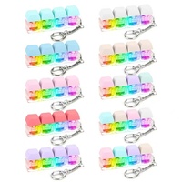 2026 Trending Product Fidget Custom Cube Keykey Chain Light Caps Set Keyring
