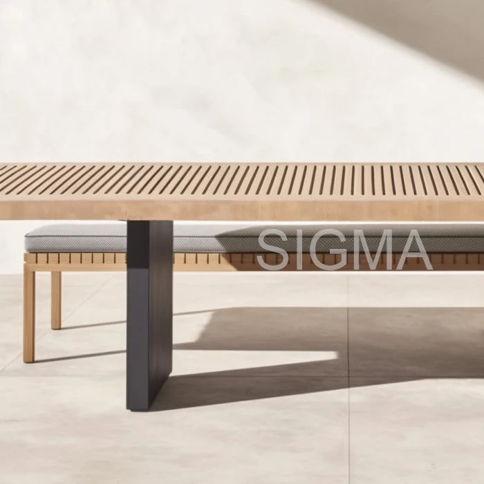 Luxury teak wood garden dining furniture sets outdoor wooden dining table set